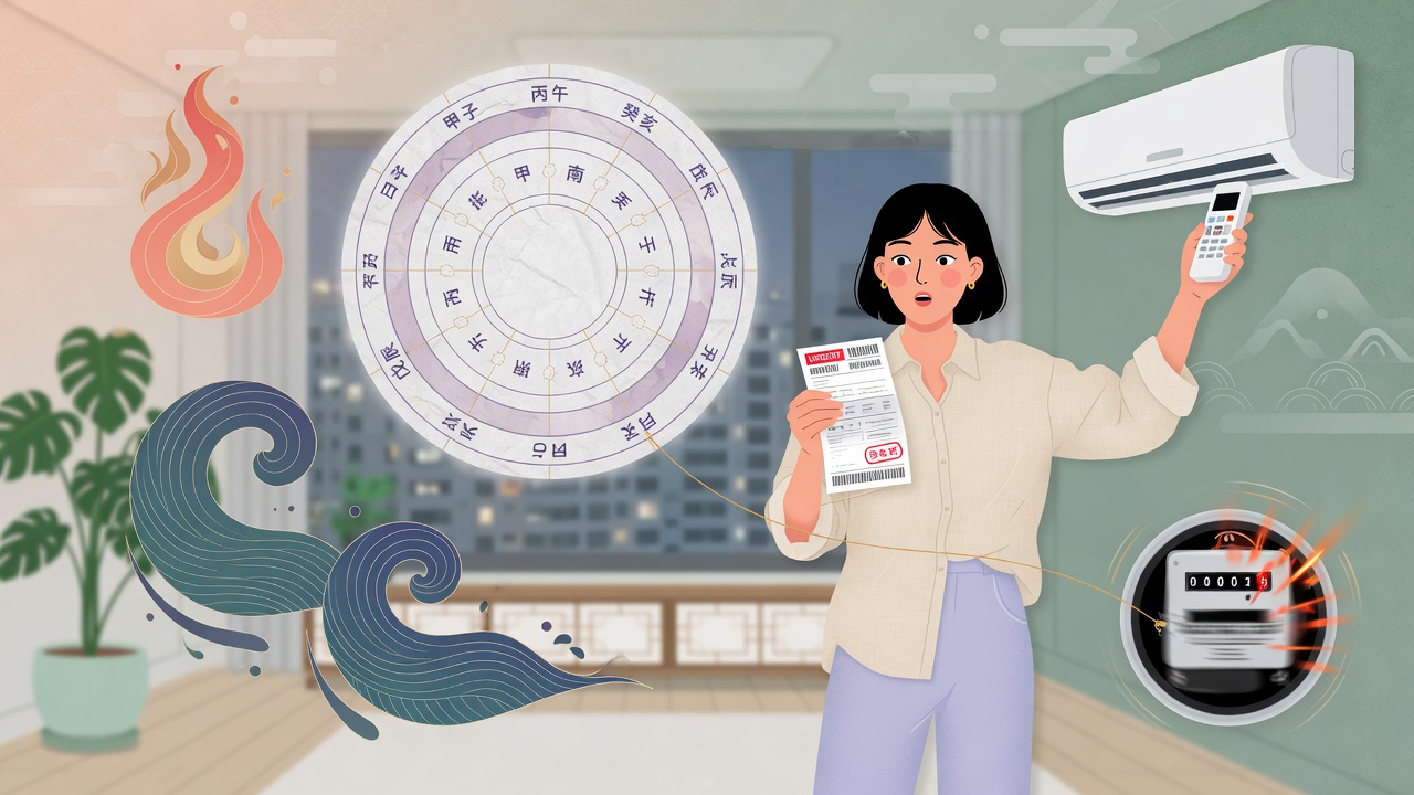 图:当传统命理遇见现代电费账单,我们如何用智慧做出选择?