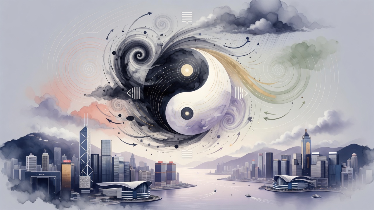 图:热带低压与八字哲思的意象融合