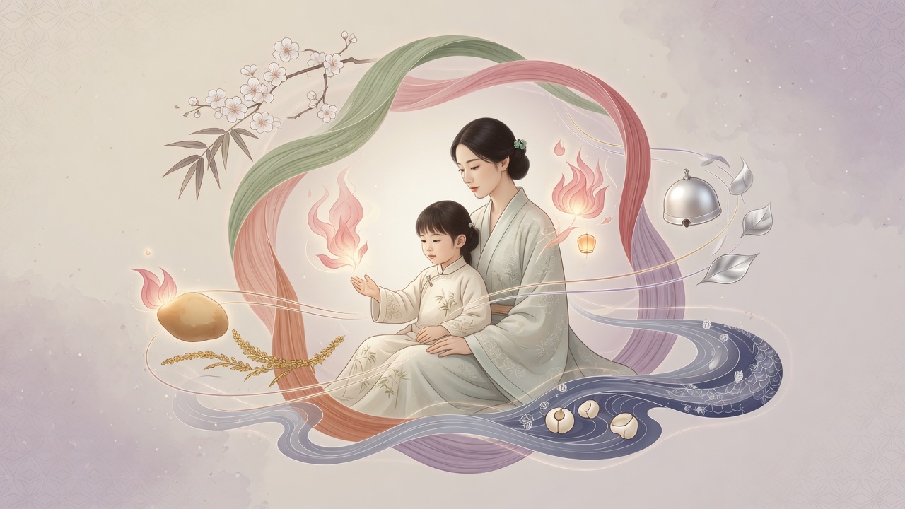 五行平衡的亲子意象:命理揭示天性,但选择权始终在人。