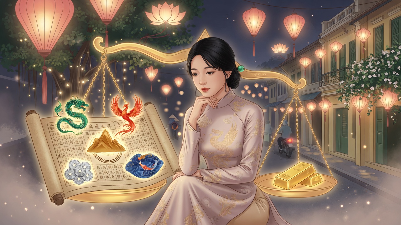 在金价波动的时代背景下,一位越南人静观八字五行与财富的平衡之道。